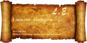 Lasszer Eudoxia névjegykártya